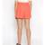 Linen Blend Cotton Shorts in Peach
