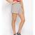 Linen Blend Cotton Women  Shorts in Grey
