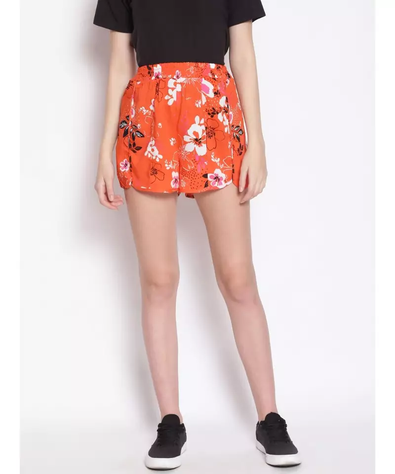 Orange Daffodil Women's Dolphin Shorts
