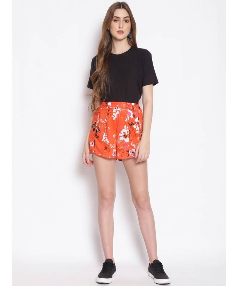 Orange Daffodil Women's Dolphin Shorts