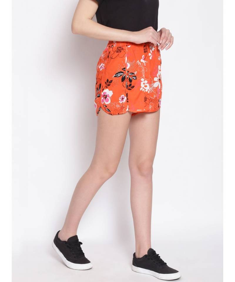 Orange Daffodil Women's Dolphin Shorts