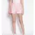 Baby Pink Striped Women's Shorts