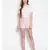 Baby Pink Striped Women's Shorts