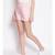 Baby Pink Striped Women's Shorts