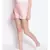 Baby Pink Striped Women's Shorts