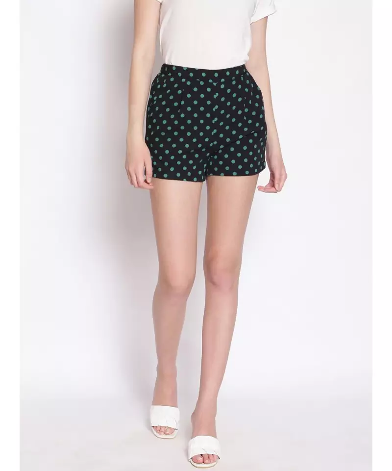 Retro Polka Print Women's Shorts