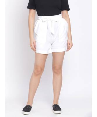 Pearl Shirley Women Linen Blend  Shorts 1