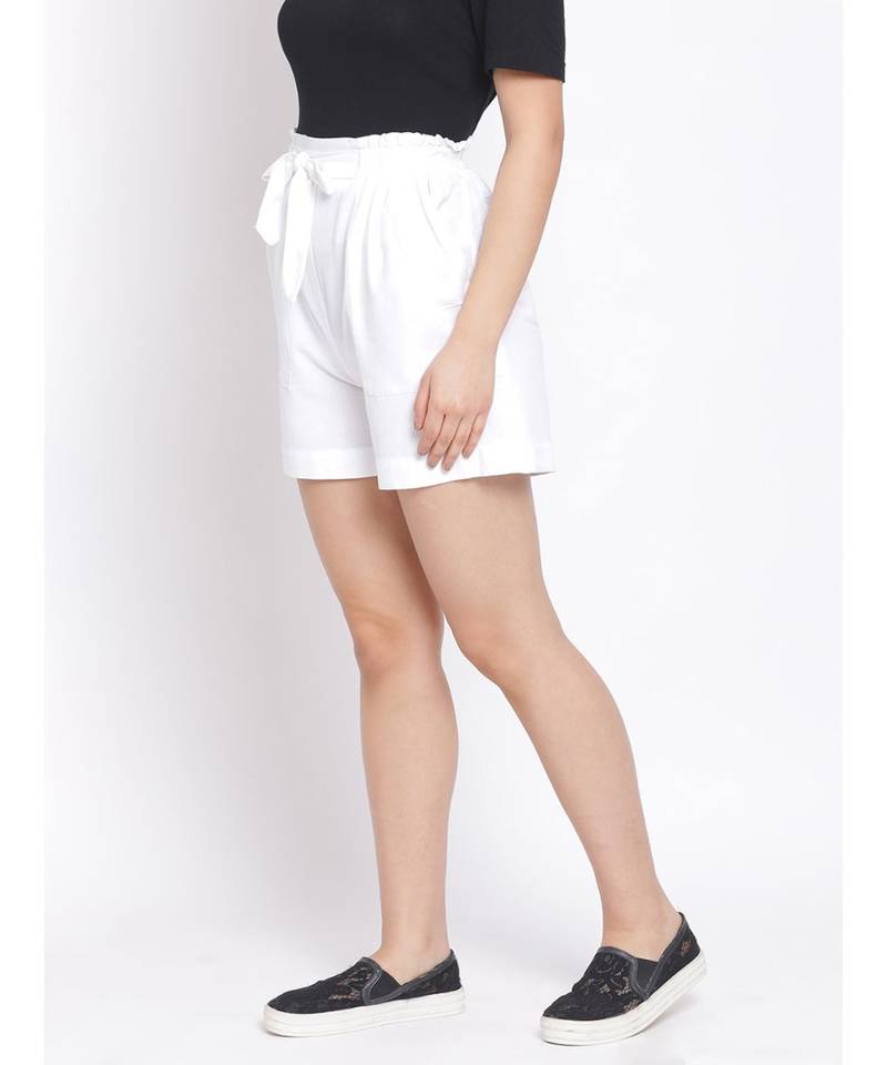 Pearl Shirley Women Linen Blend  Shorts