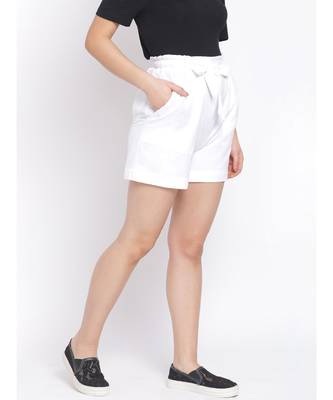 Pearl Shirley Women Linen Blend  Shorts 4