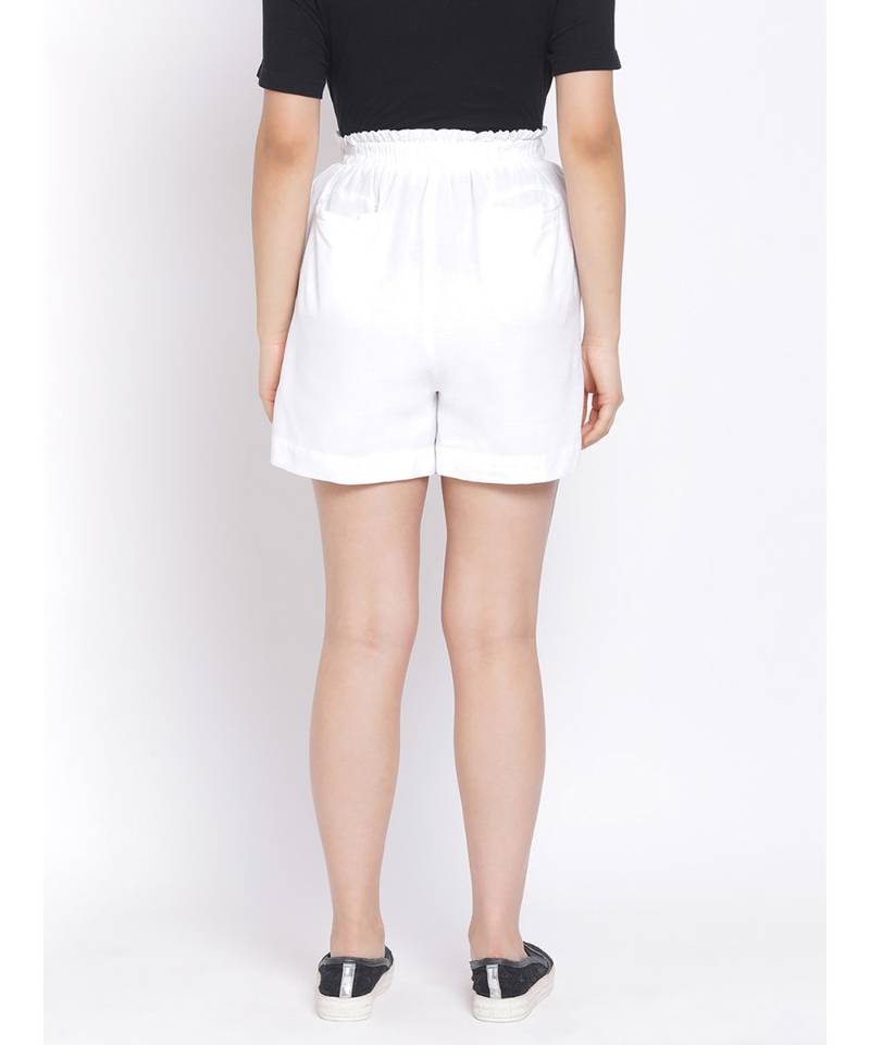 Pearl Shirley Women Linen Blend  Shorts