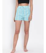 Blue Checkered Nightwear Shorts