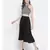 Black East Pleated Women Skirt