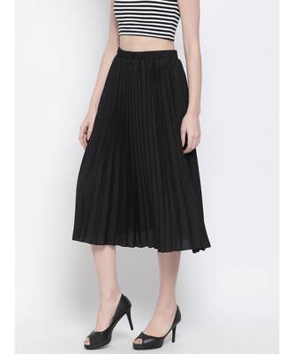Black East Pleated Women Skirt 3