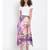 Abstract Print Handkerchief Maxi  Skirt