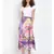 Abstract Print Handkerchief Maxi  Skirt