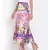 Abstract Print Handkerchief Maxi  Skirt