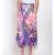 Abstract Print Handkerchief Maxi  Skirt
