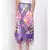 Abstract Print Handkerchief Maxi  Skirt