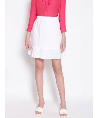 Icy White Women's Trumpet Schiffli Skirt 1