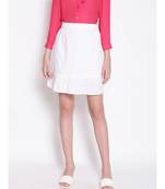 Icy White Women's Trumpet Schiffli Skirt