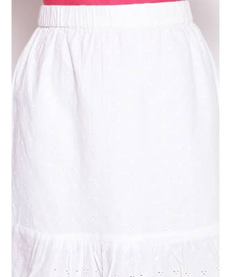 Icy White Women's Trumpet Schiffli Skirt 6