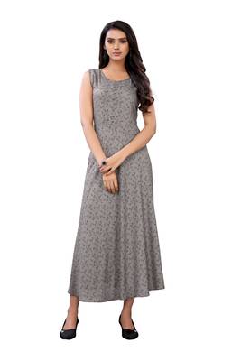 Grey printed rayon ethnic-kurtis 1