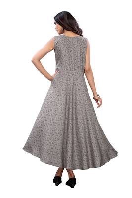 Grey printed rayon ethnic-kurtis 2