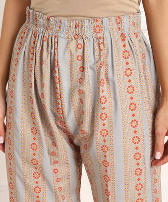 Grey printed crepe kurtas-and-kurtis 5
