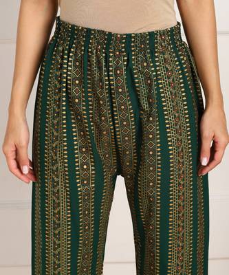 Green printed crepe kurtas-and-kurtis 5