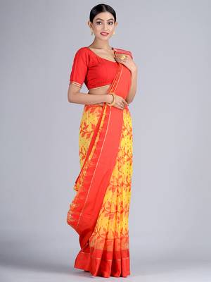 Multicolor Woven Cotton Silk Saree Without Blouse 2