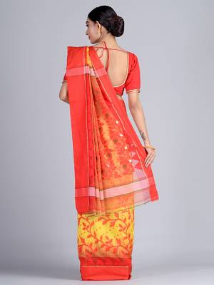 Multicolor Woven Cotton Silk Saree Without Blouse 3