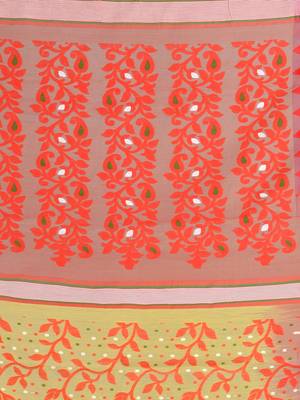 Multicolor Woven Cotton Silk Saree Without Blouse 4