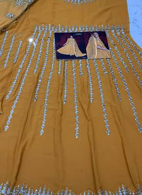 Mustard Georgette Anarkali Salwar Kameez 3