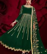 Green Georgette Anarkali Salwar Kameez