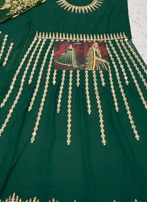 Green Georgette Anarkali Salwar Kameez 3