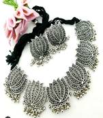 Fashion Traditional   Oxidized  Silver Plated Arabian Style Choker Necklace  With earrings For Women & Girls