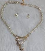 Real Pearls Natural White Pearl Necklace  Traditional Jewellery With Matching Earrings for Women and Girls