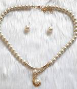 Real Pearls Natural White Pearl Necklace  Traditional Jewellery With Matching Earrings for Women and Girls 