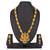 Gold Plated  Temple Religious Jewelry Laxmi Design Necklace  Set with Matching Earring for Girls & Women