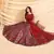 Maroon Pigment Foil Printed Taffeta Silk Semi Stitched Partywear lehenga