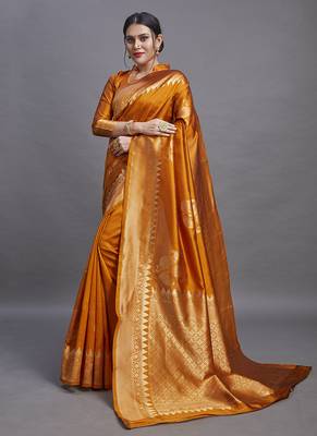 Yellow Color Designer Art Silk Saree for Women. 1