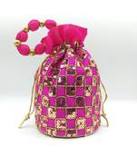 Core Classiques Pink Sequins Work Potli Bag