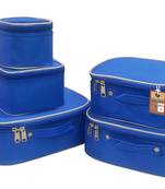 atorakushon   Nylon Blue Makeup Storage Box Cosmetic Vanity Travelling Bag Necklace Organizer Jewellery Pouch for Women