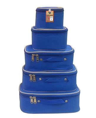 atorakushon   Nylon Blue Makeup Storage Box Cosmetic Vanity Travelling Bag Necklace Organizer Jewellery Pouch for Women 5