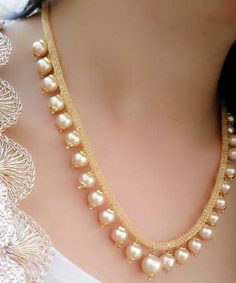 Elegent Choker Style Necklace  Off white Moti Bollywood style Set For Women & Girls 1