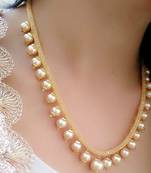 Elegent Choker Style Necklace  Off white Moti Bollywood style Set For Women & Girls