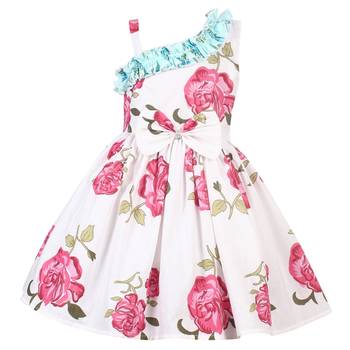 Red cotton casual frock Derss 1