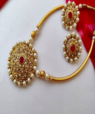 Elegant High Quality White Stones Choker Set For Women 1
