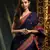 Blue woven cotton saree with blouse