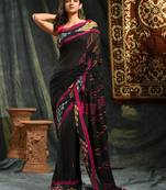 Multicolor woven pure cotton saree with blouse